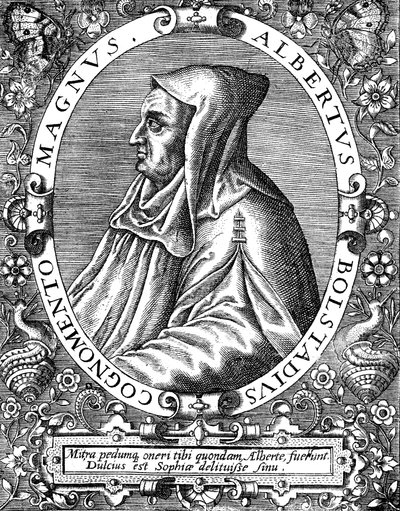 アルベルトゥスマグヌスc1200-1280ドイツ生まれのドミニカ修道士、16世紀後半 作： Theodor de Bry