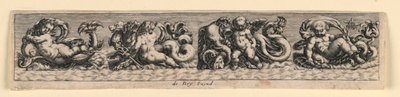 装飾パネル：海の怪物 作： Theodor de Bry