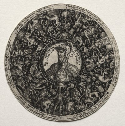 メダリオン付き皿のデザイン 作： Theodor de Bry