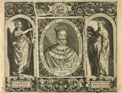 Henricus IIII Borbonius Dei Gratia Rex Francorum et Navarrae 1595 / ブライ，ジャン・テオドール・ド 作： セオドア・ド・ブライ