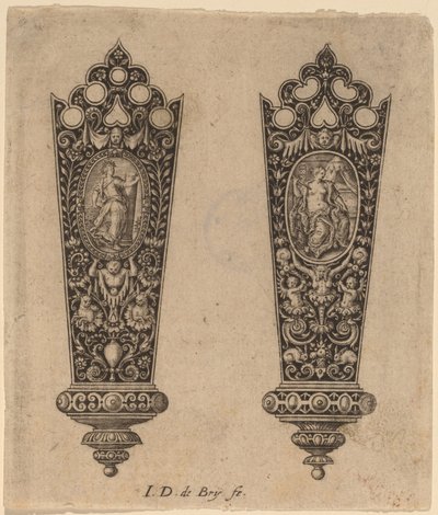 ナイフ柄飾り 作： Theodor de Bry