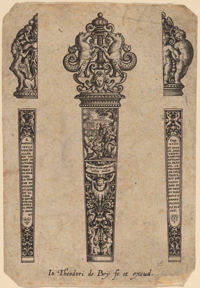 ナイフ柄飾り 作： Theodor de Bry