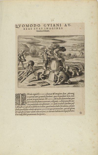 クオモド・ギアニ・Au-/reas Suas Imagines/Fundere Soleant.(著書『アメリカ』第7部、第8部より） 作： Theodor de Bry