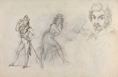 スケッチのシート 作： Theodor von Holst