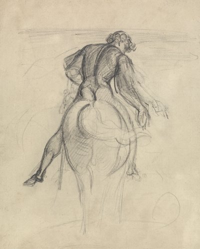 Estudo de um homem montado em um cavalo 作： Theodor von Holst