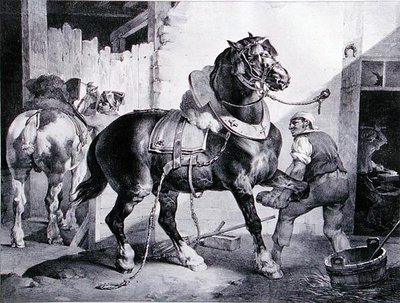 The Forge（リトグラフ） 作： Theodore (after) Gericault