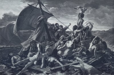 メドゥーサの筏」（リトグラフ 作： Theodore (after) Gericault