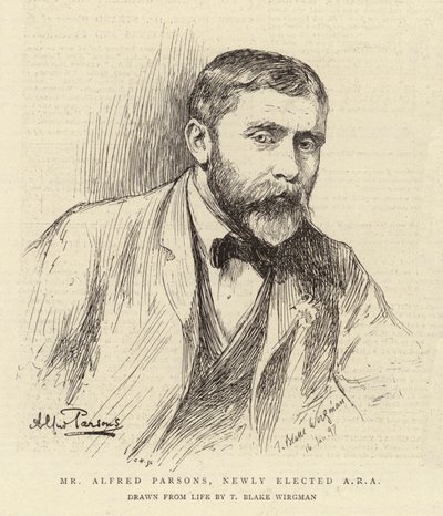 新しく選出されたARA、アルフレッドパーソンズ氏 作： Theodore Blake Wirgman