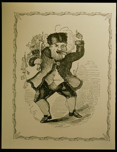 クレメントC.ムーアによる詩のサンタクロースのイラスト、1848 作： Theodore C. Boyd