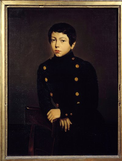 アーネスト・シャセリウ（1823-1870）の肖像 ブレストの海軍学校の生徒で、画家の弟 テオドール・シャセリウ（1819-1856）による絵画 1836年 日。0.92×0.73メートル 作： Théodore Chassériau