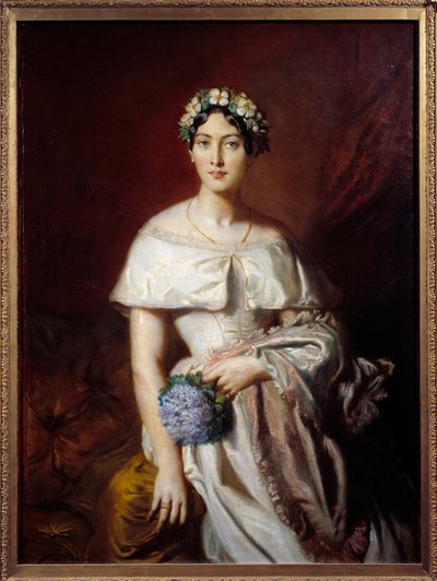 マドモアゼル・ド・カバルス（マリー＝テレーズ・ド・カバルス）の肖像。テオドール・シャセリウ（1819-1856）の絵 作： Théodore Chassériau