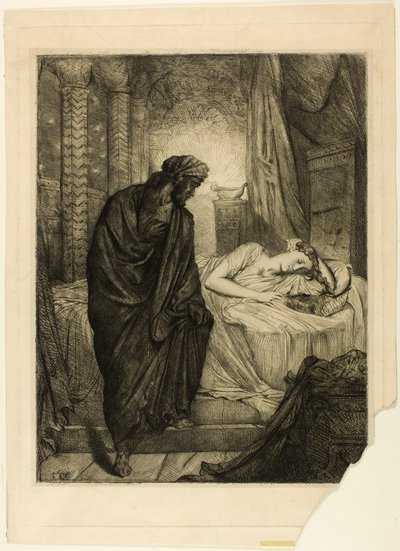 それでも彼女は死ななければならない、オセロのプレート 11 作： Théodore Chassériau