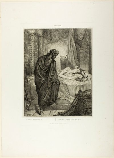 それでも彼女は死ななければならない、オセロのプレート 11 作： Théodore Chassériau