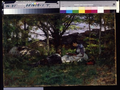 6月の牧歌 (キャンバスに油彩) 作： Theodore Clement Steele