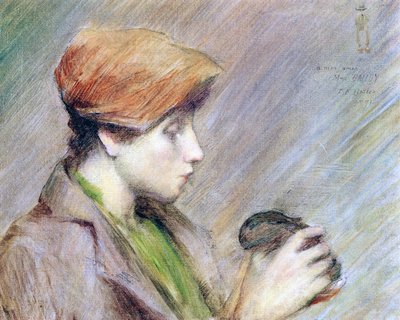 ウサギとスザンヌオシェデ、1891 作： Theodore Earl Butler