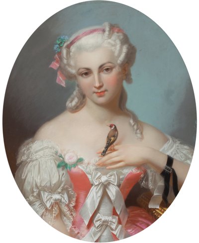 フランスのアンヌ・アンリエット（1727-1752）、ファンタン・ラトゥール（1805-1872）作。紙にパステル、19世紀前半。プライベートコレクション 作： Theodore Fantin Latour