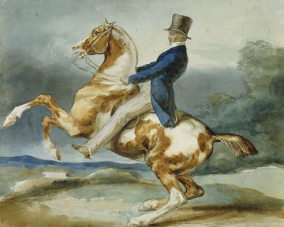 ライダーと彼の飼育馬; Un Cavalier Cabrant Son Cheval、 作： Theodore Gericault