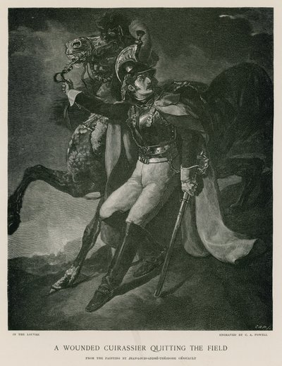 戦場を辞めた負傷した騎兵 作： Theodore Gericault