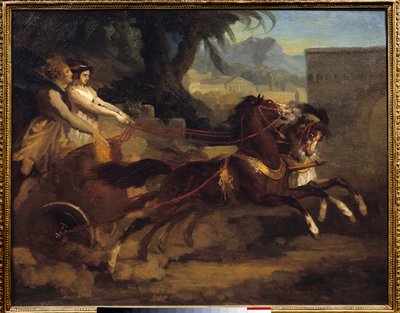 古代の戦車レース テオドール・ジェリコー（1791-1824）による絵画 1808年 dim.0,63x0,79 m ルーアン、ボザール美術館（Musee des Beaux Arts 作： Theodore Gericault