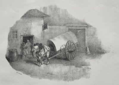 シルトから引き出された荷馬車 作： Theodore Gericault