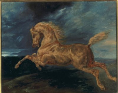 電光のおびえた馬 作： Theodore Gericault