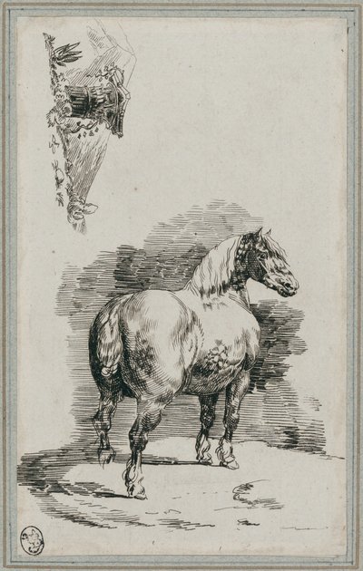 斑入りの灰色の馬（A Dapple-Gray Horse） 作： Theodore Gericault