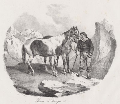 オーヴェルニュの馬（Auvergne Horses） 作： Theodore Gericault