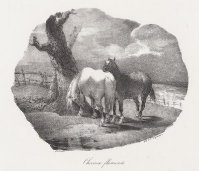 フランダースの馬（Flemish Horses） 作： Theodore Gericault