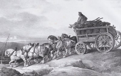 石炭荷馬車 [原文のまま] 馬が描いた、1822 年。 作： Theodore Gericault