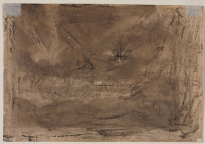 構成研究？ (おそらく「プッサンの大洪水」) (裏面) 作： Theodore Gericault