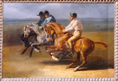 スタート直後の左回りの競馬 - 競馬 ... 作： セオドア・ジェリコー