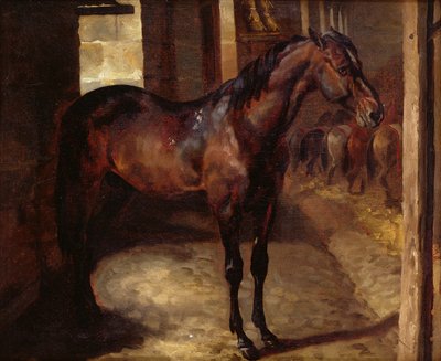 厩舎のダークベイホース 作： Theodore Gericault