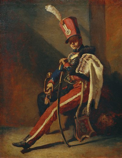 Orleans Hussars のトランペッター 作： Theodore Gericault