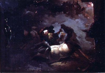 エジプト遠征中のエピソード（油彩・紙 作： Theodore Gericault