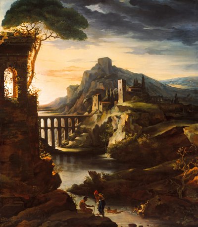 夕：水道橋のある風景 作： Theodore Gericault