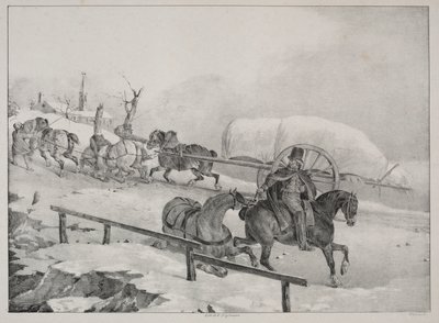 4つの多様なテーマ丘に登るワゴン 作： Theodore Gericault