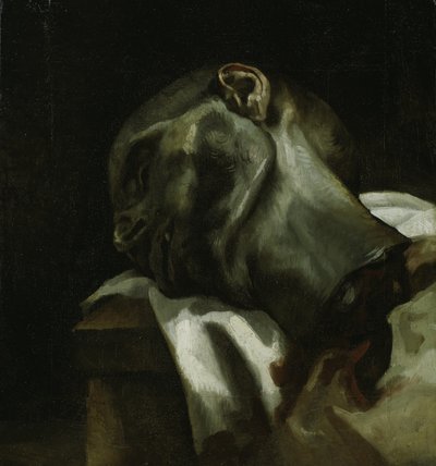 ギロチンにかけられた男の頭 作： Theodore Gericault