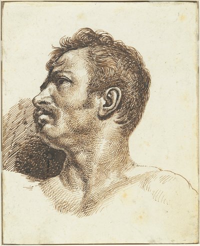 男の頭 [右] 作： Theodore Gericault