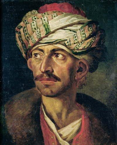 ムスタファと推定されるオリエンタルまたはポートレートの頭、1819〜21年頃 作： Theodore Gericault