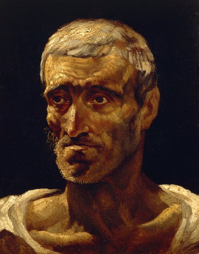 難破した男性の頭部 作： Theodore Gericault