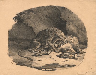 ライオンにむさぼり食われる馬 作： Theodore Gericault