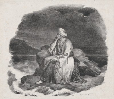 私は砕ける波の中で彼女を夢見ています, 1818. 作： Theodore Gericault