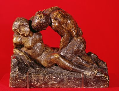 木星とアンティオペ（2番目の面）、1818年頃（茶色の緑青の石） 作： Theodore Gericault