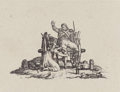 『乳搾り娘と退役軍人』（The Milkmaid and the Veteran） 作： Theodore Gericault