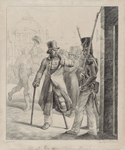 ルーヴル美術館のスイス近衛兵（The Swiss Royal Guard Sentry at the Louvre） 作： Theodore Gericault