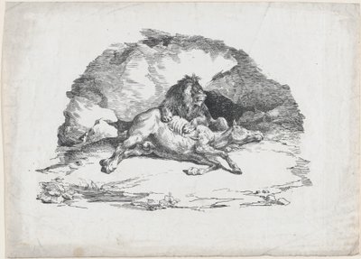 馬を食い尽くすライオン 作： Theodore Gericault