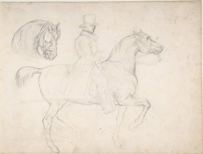 『馬に乗った男』と『馬の頭の習作』 作： Theodore Gericault