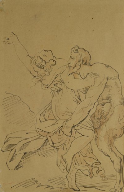 ニンフとサテュロス 作： Theodore Gericault