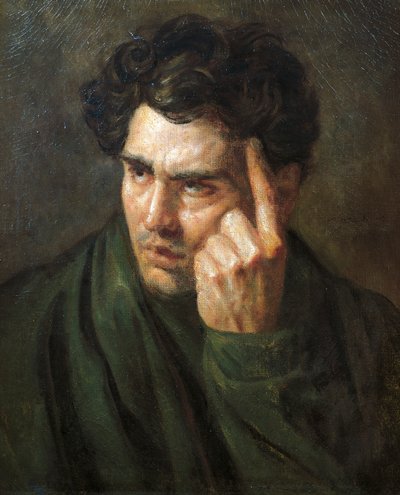 バイロン卿の肖像」ジャン＝ルイ・セオドア・ジェリコー（1791-1824）作 作： Theodore Gericault