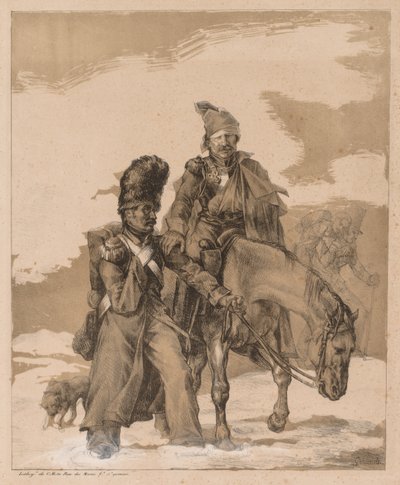 ロシアからの帰還c。 1818年。 作： Theodore Gericault